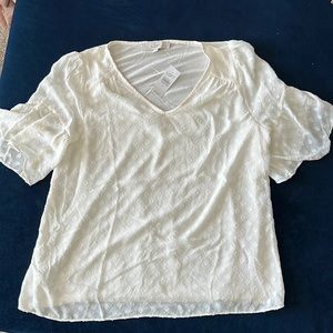 Loft size M slightly off white blouse